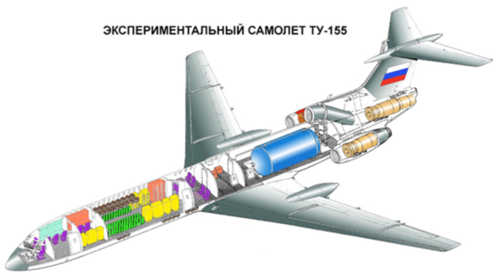 Компоновка самолета Ту-155