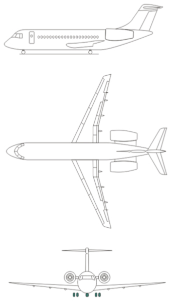 Чертеж самолета Ту-324