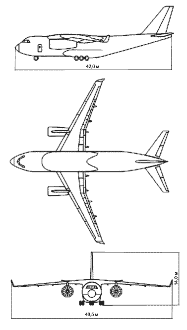 Чертеж Ту-330