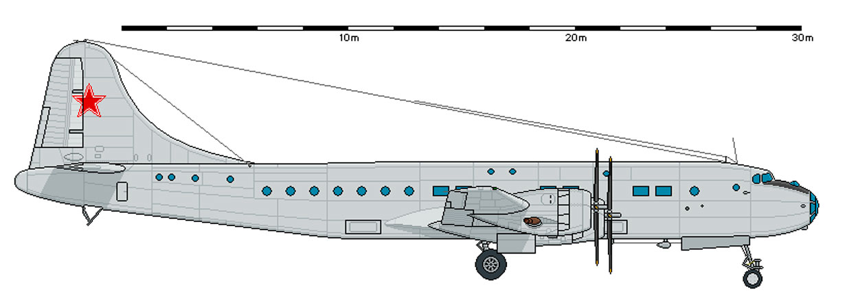 Силуэт самолета Ту-70