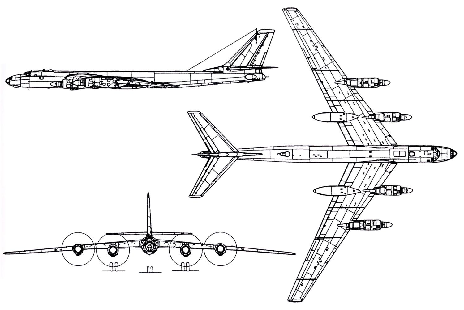 Чертеж Ту-95