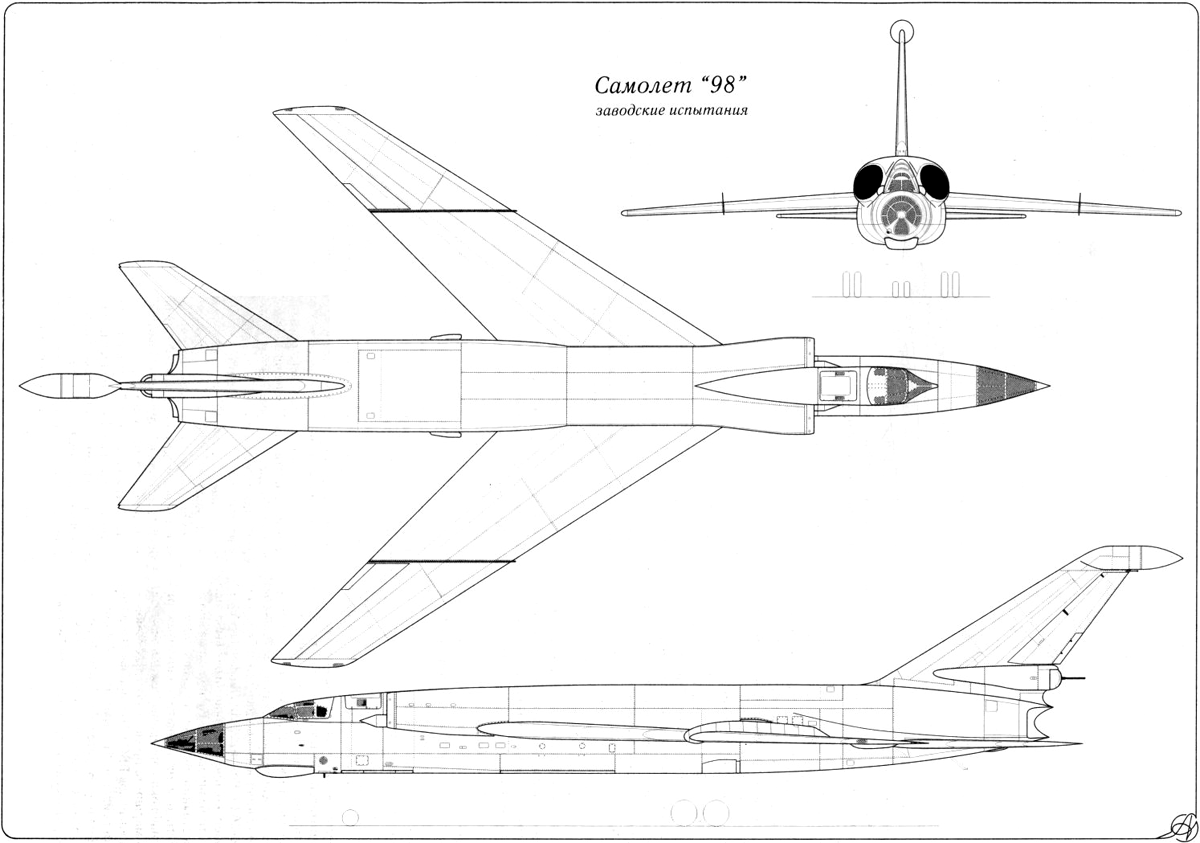 Чертеж Ту-98