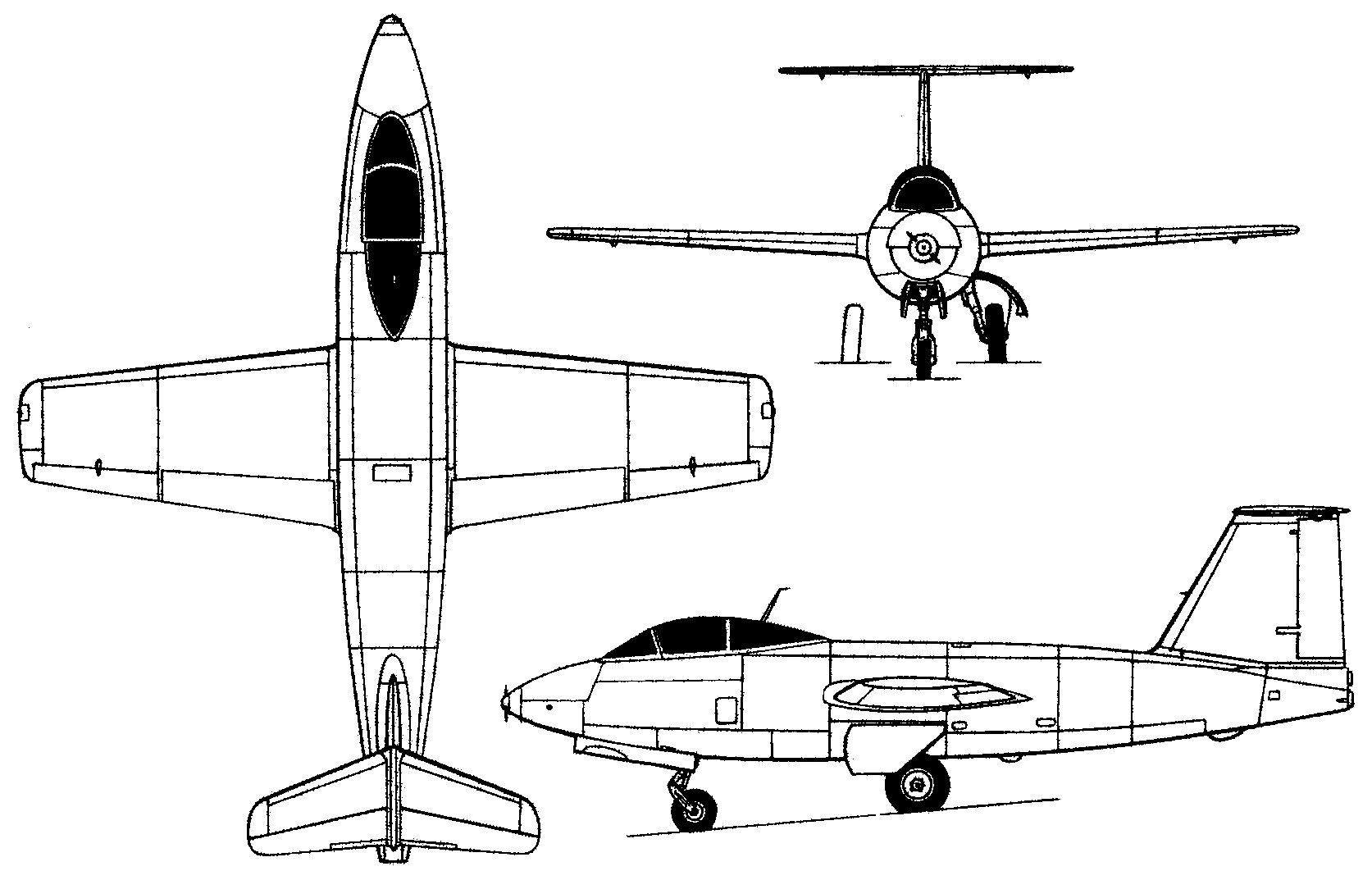 Чертеж истребителя И-270