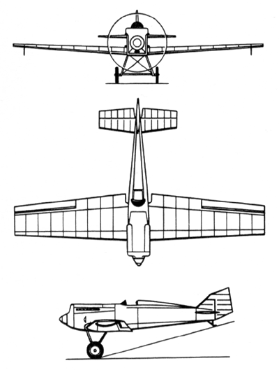 Чертеж самолета И-1