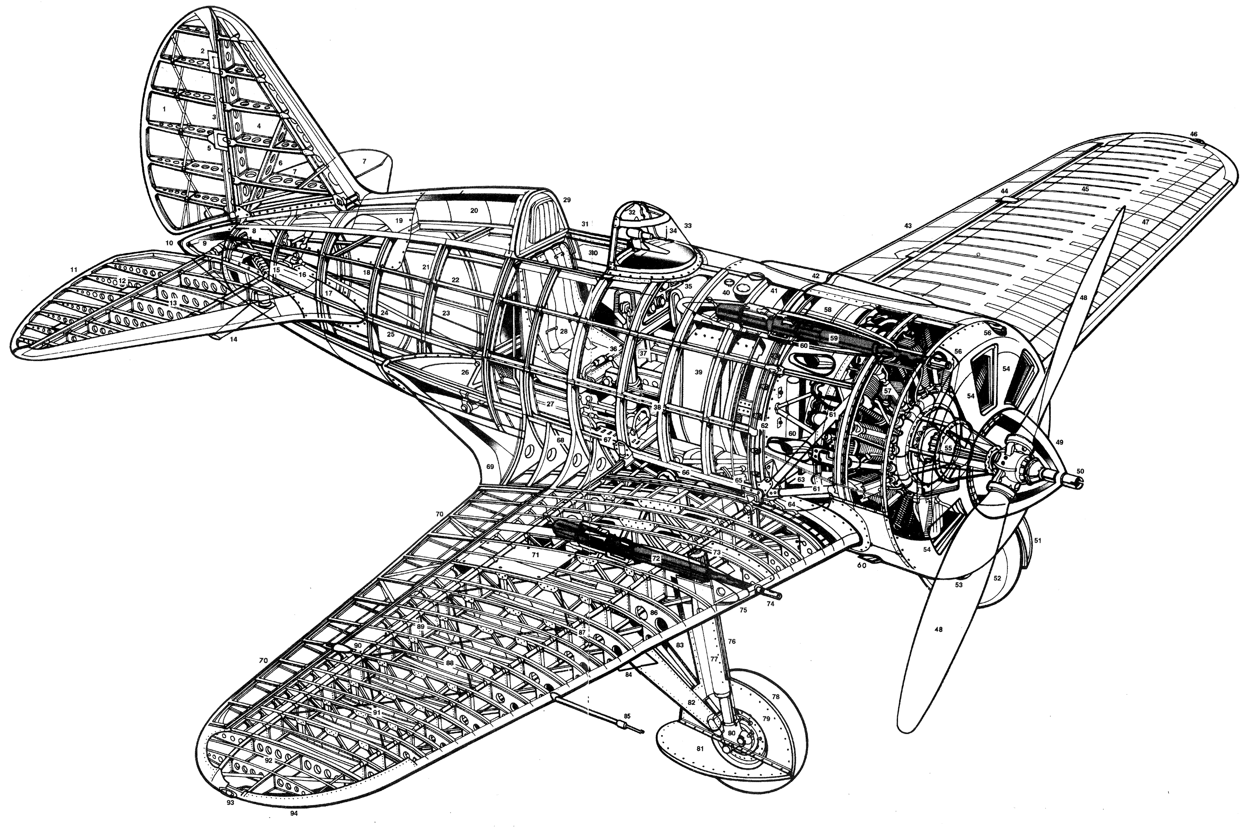 Компоновка И-16 тип 10