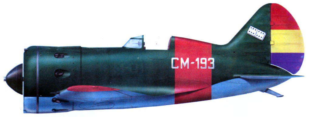 Силуэт истребителя И-16 тип 10