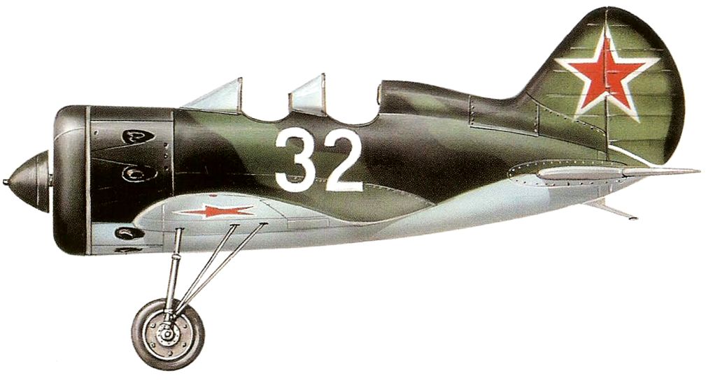 Силуэт истребителя И-16