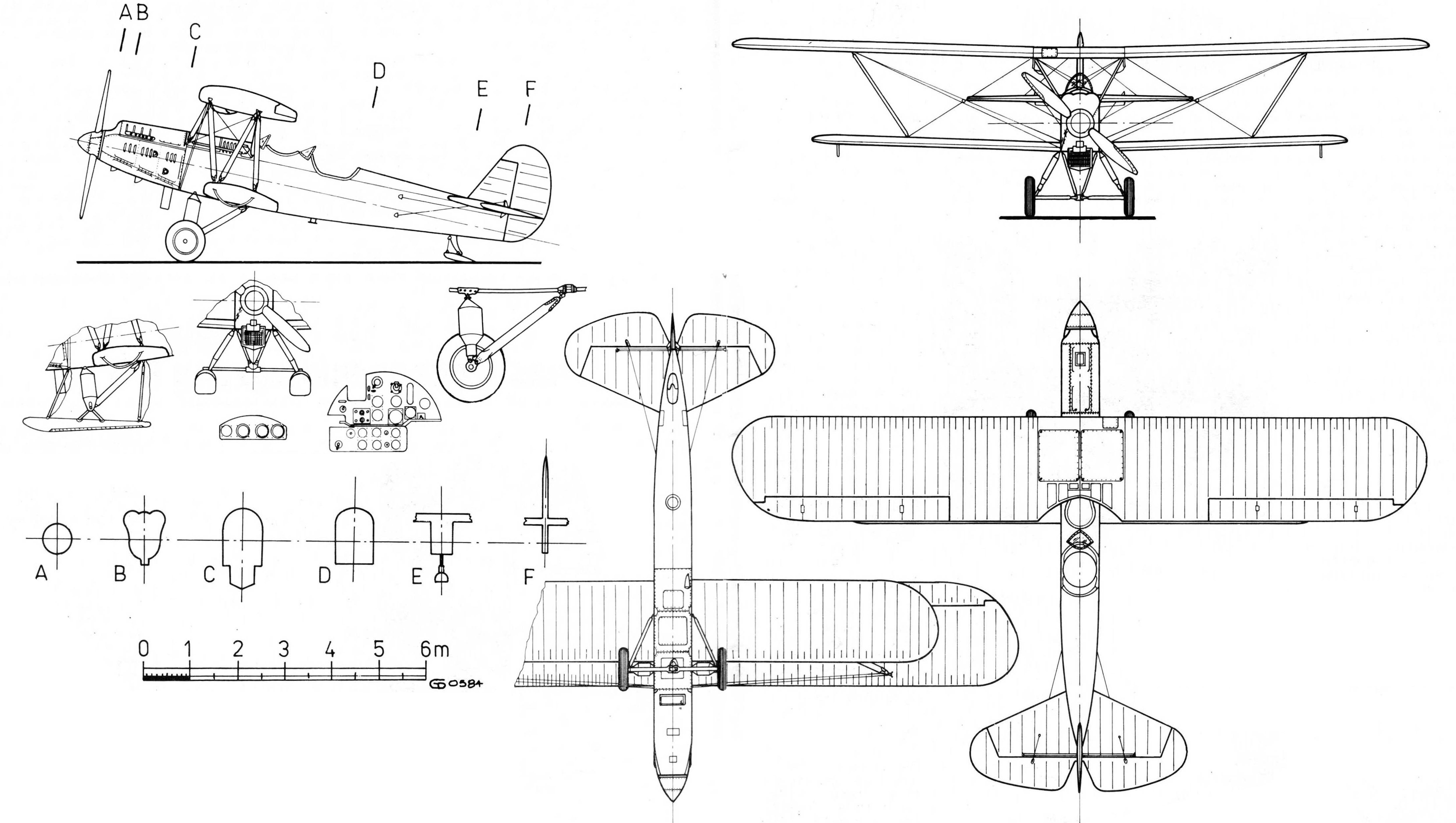 Чертеж самолета Р-5