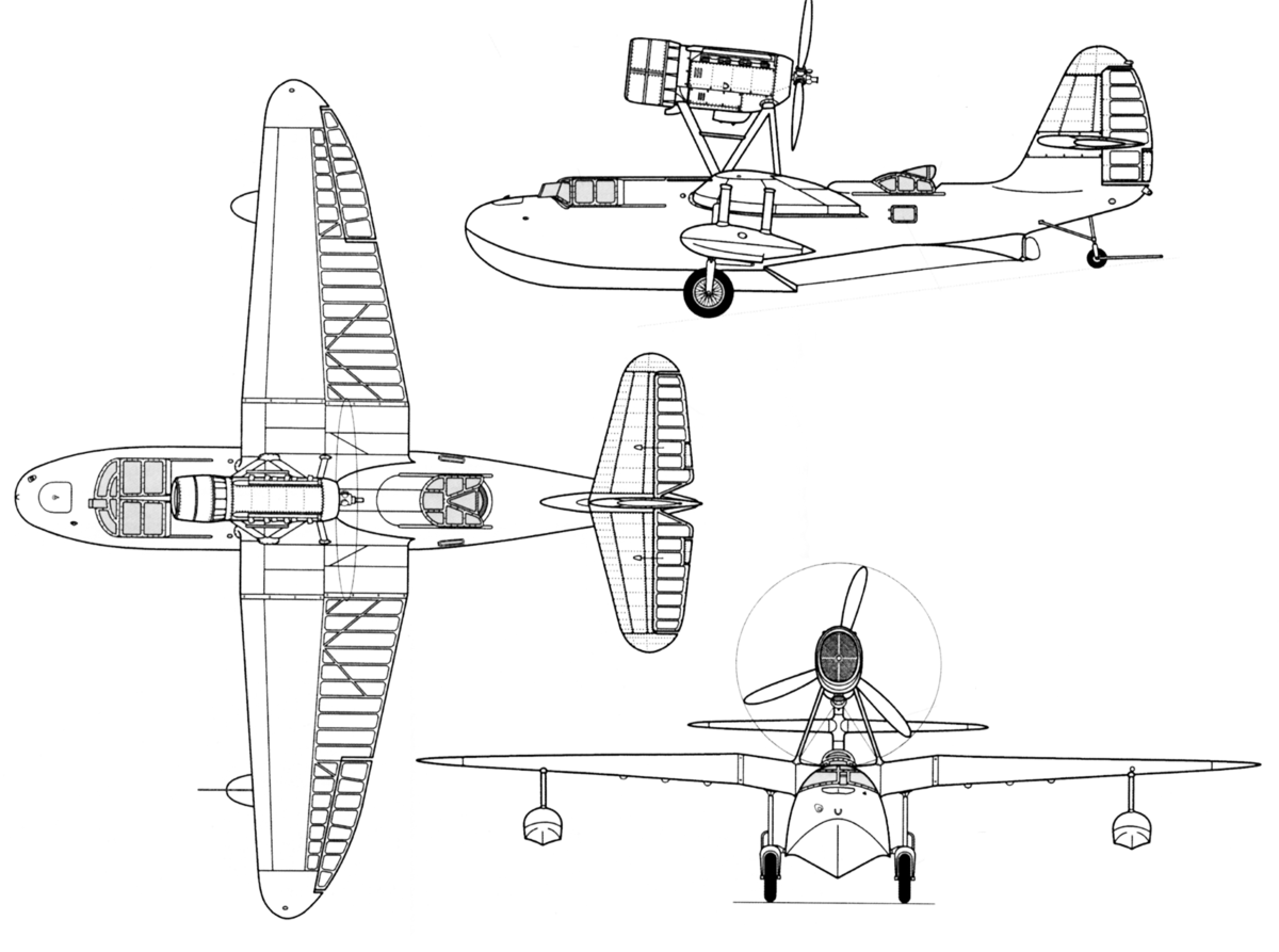 Чертеж самолета МБР-7