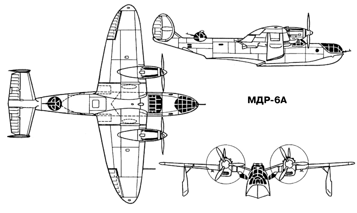 Чертеж самолета МДР-6А