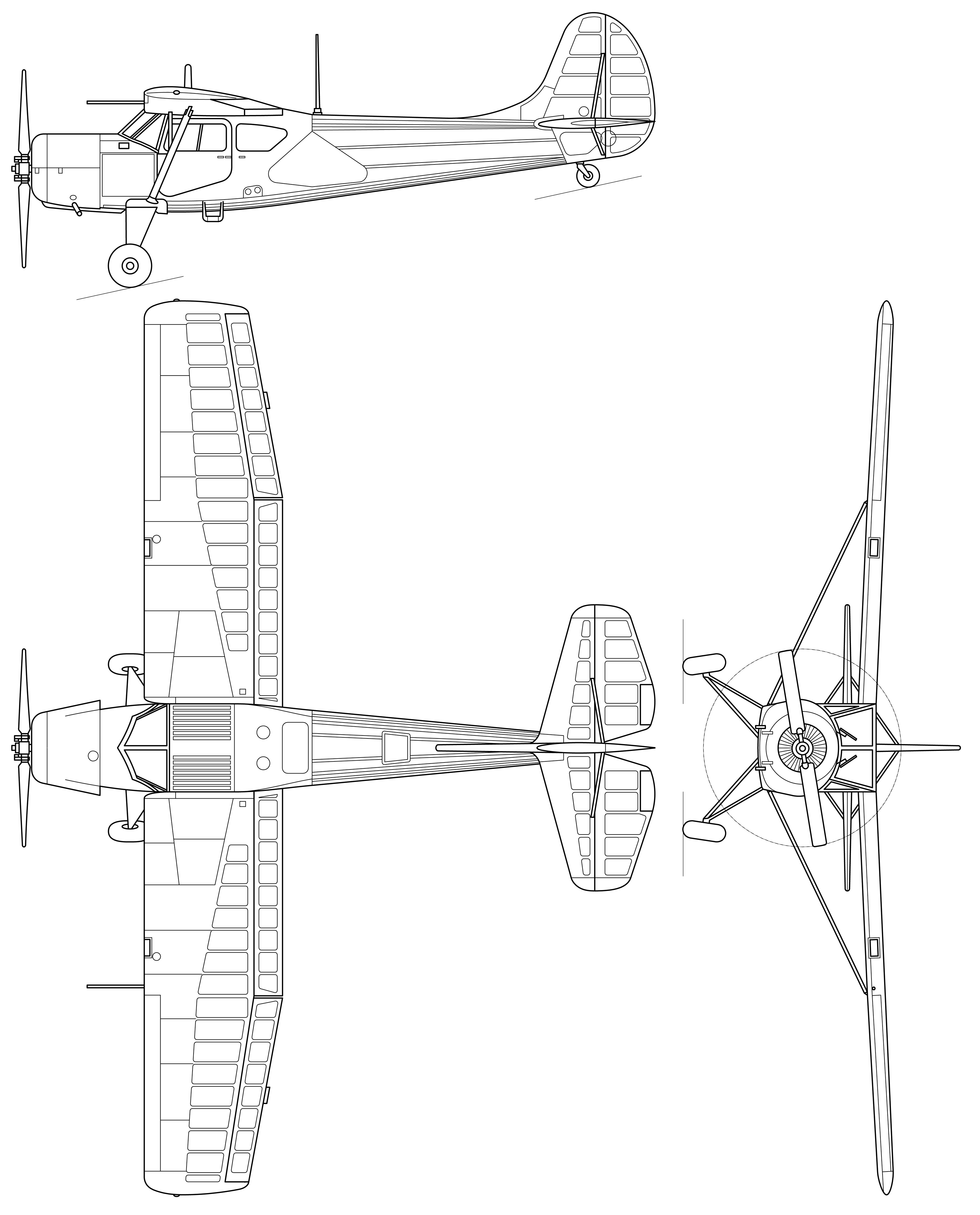 Чертеж Як-12