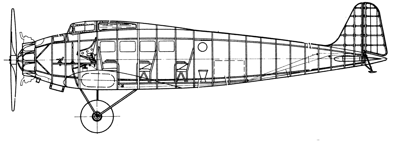 Компоновка самолета ХАИ-1