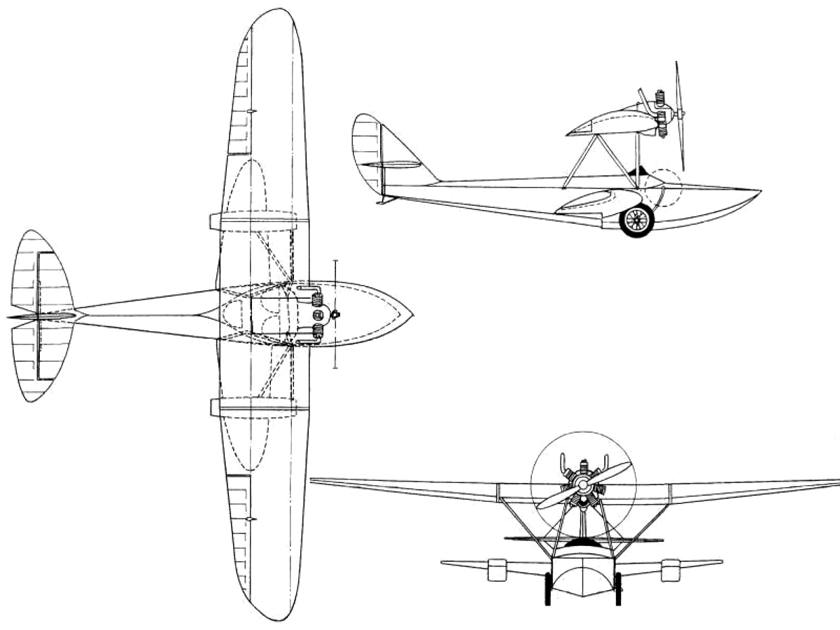Чертеж самолета Ш-1