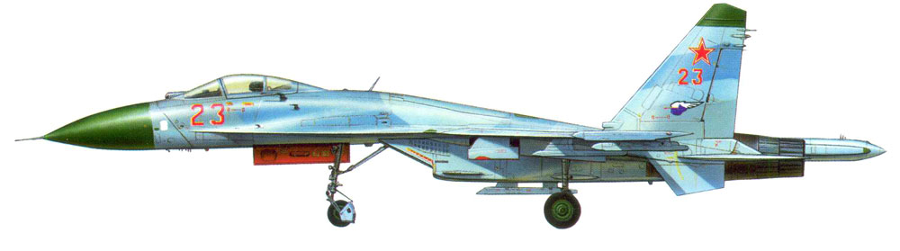 Силуэт серийного Су-27
