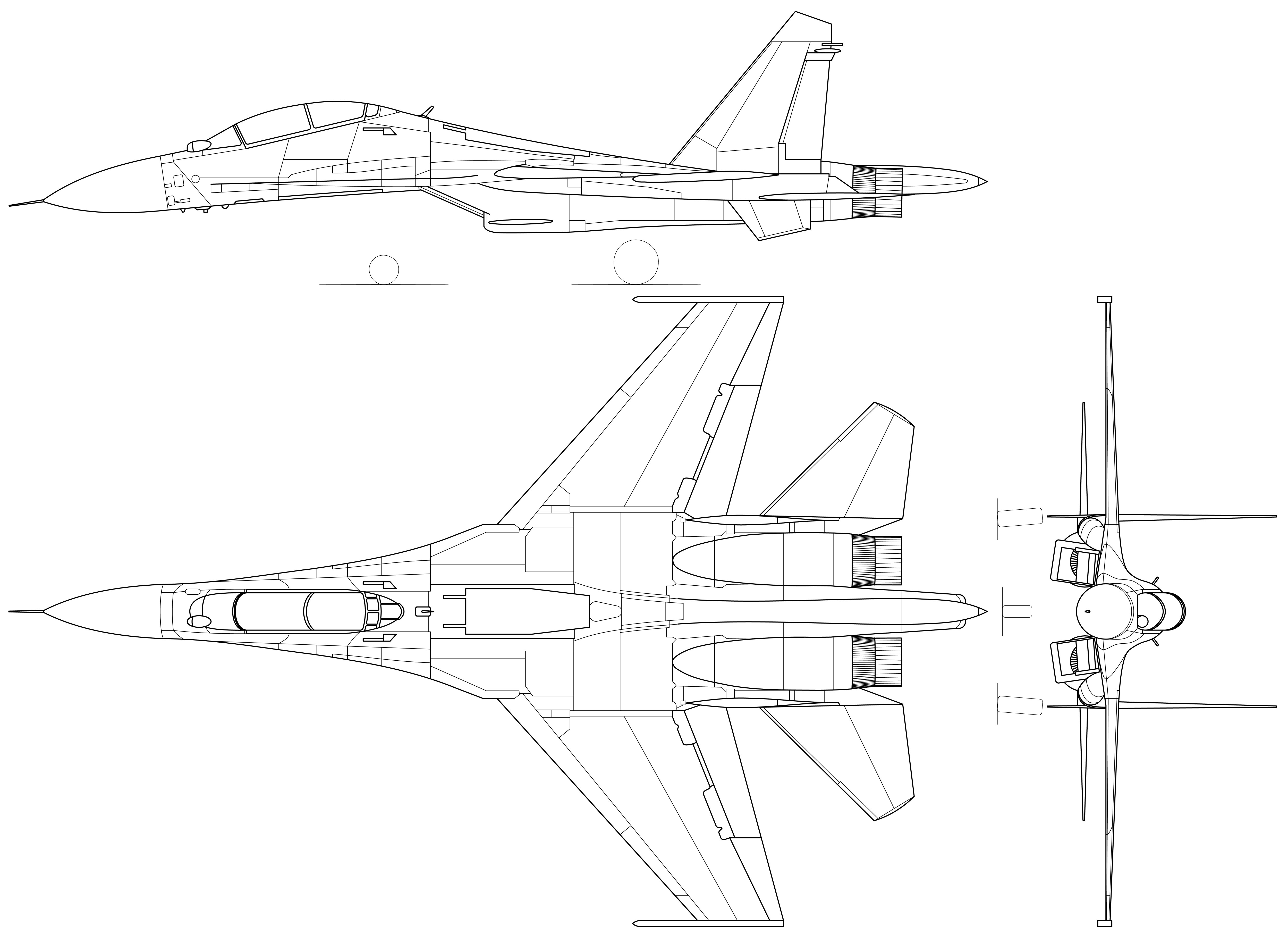 Чертеж Су-30