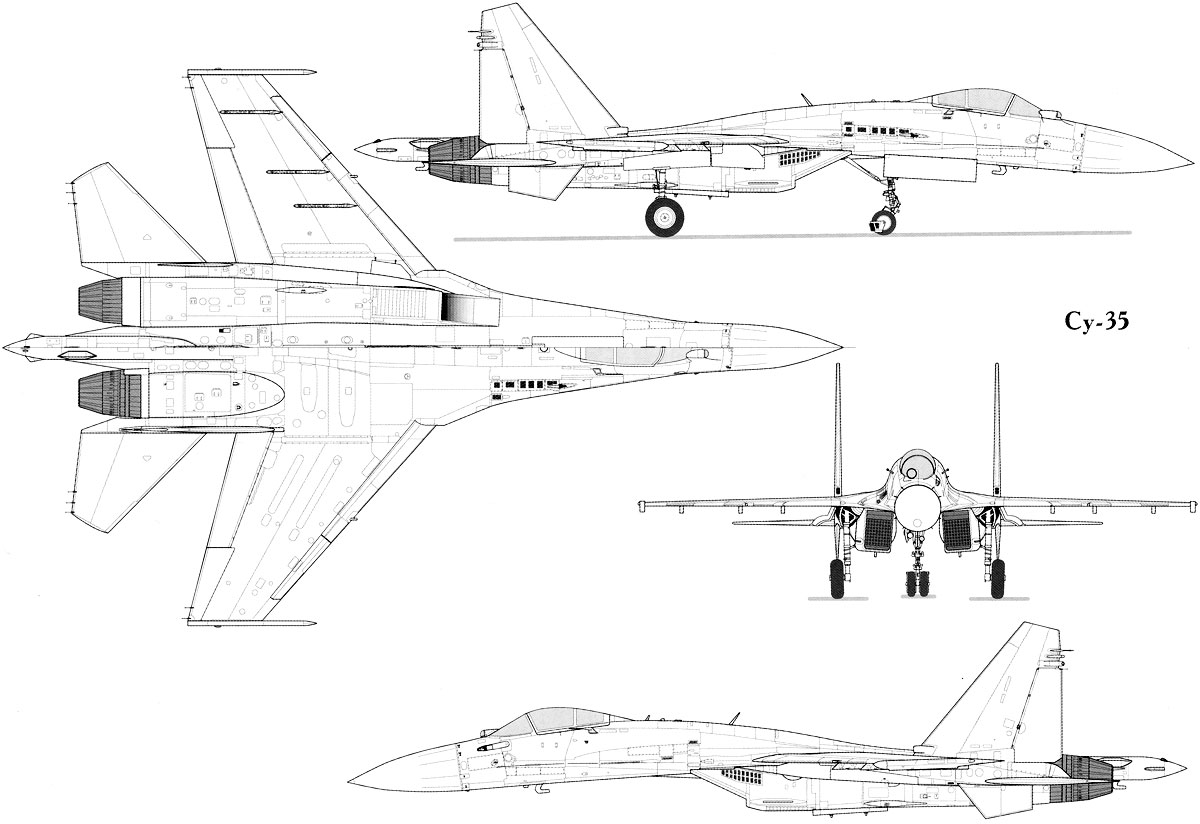 Чертеж Су-35