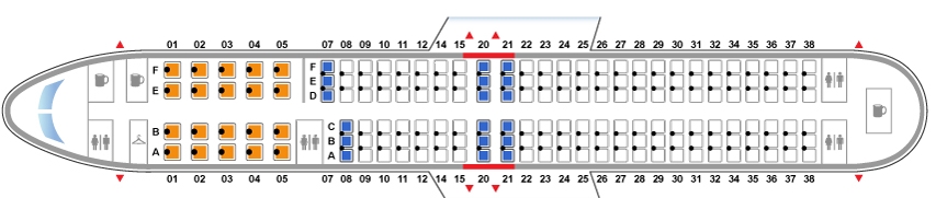 Компоновка салона самолета Boeing 737-900