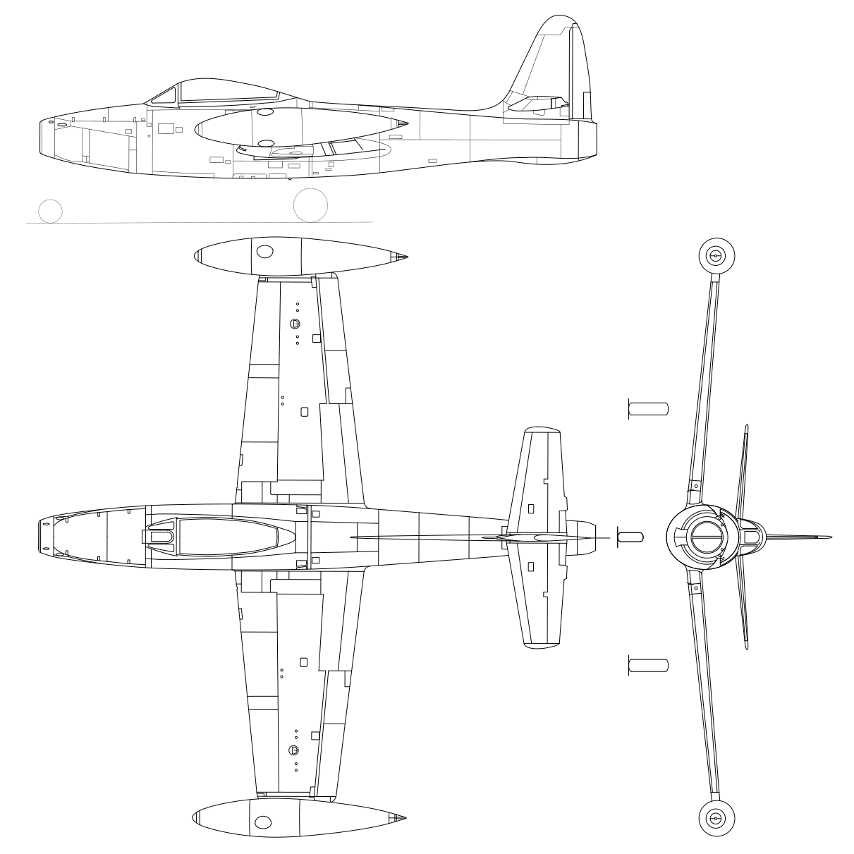 Схема Republic F-84C