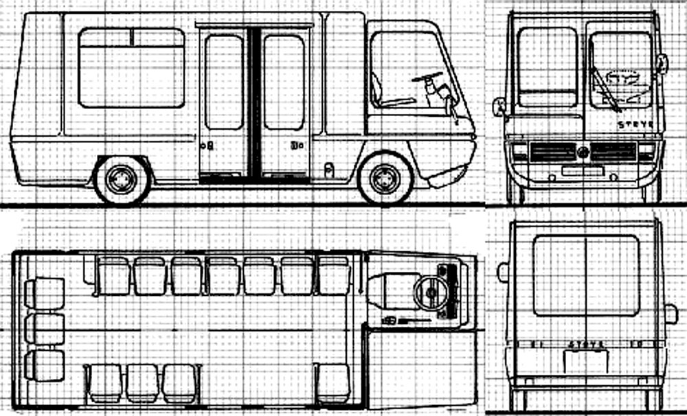 Чертеж Steyr SC6 Citybus F65