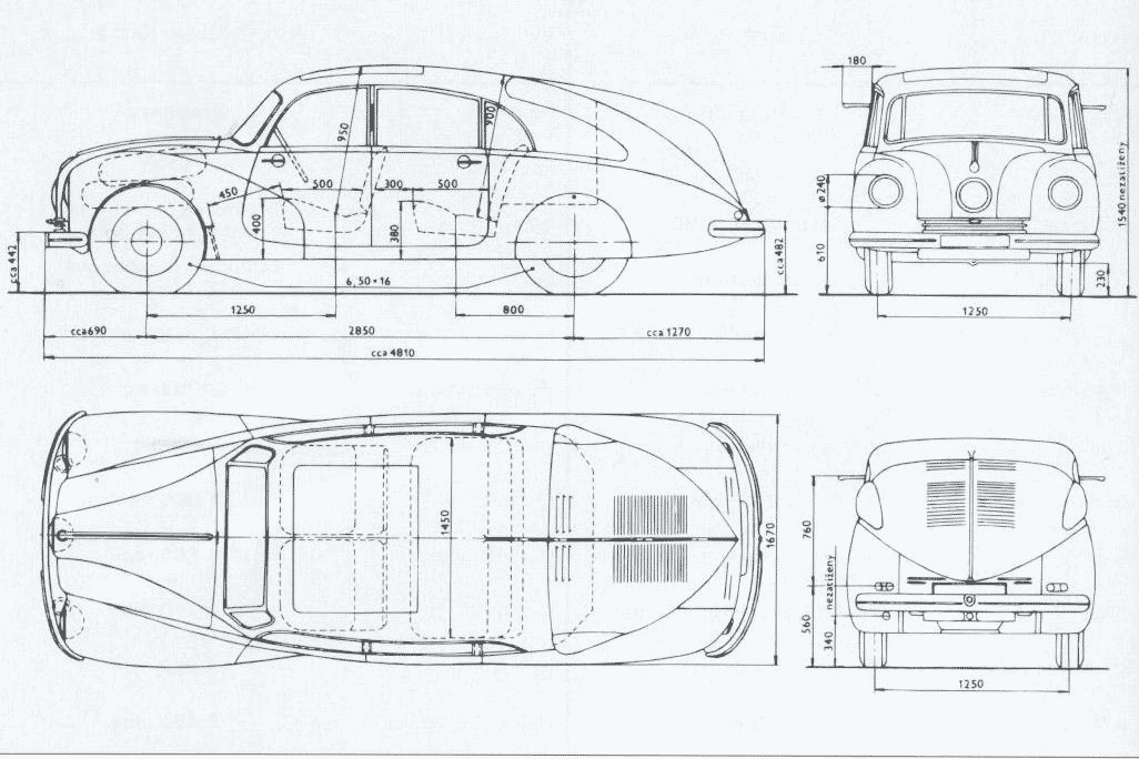 Чертеж Tatra T87