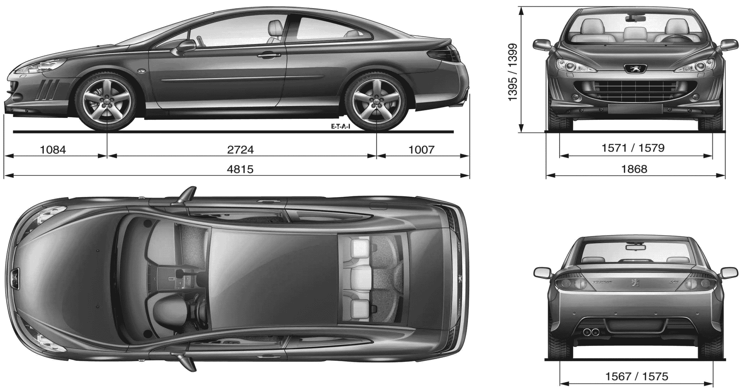 Чертеж Peugeot 407