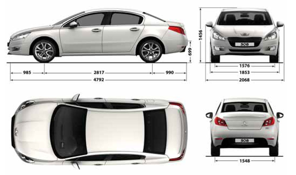 Чертеж Peugeot 508