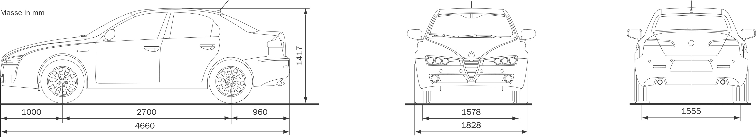 Чертеж Alfa Romeo 159