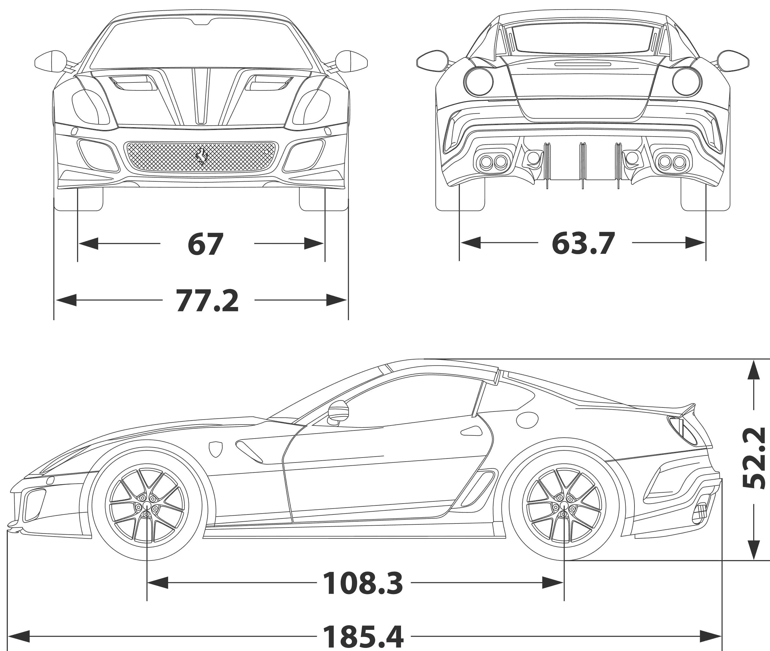 Чертеж Ferrari 599