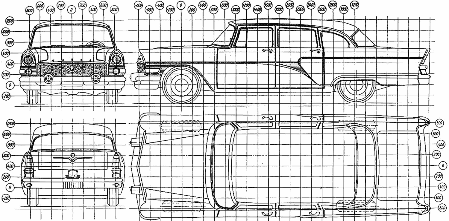 Чертеж ГАЗ-13 