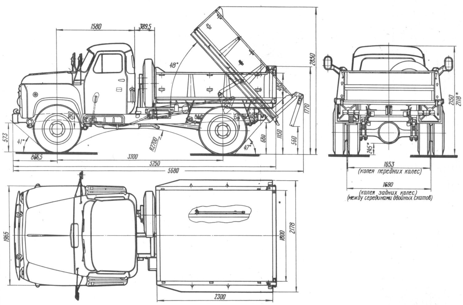 Чертеж ГАЗ-САЗ-3504