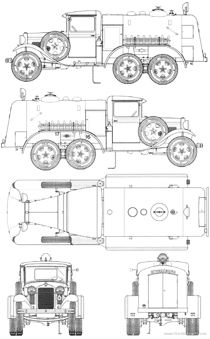 Чертеж ГАЗ-ААА БЗ-38