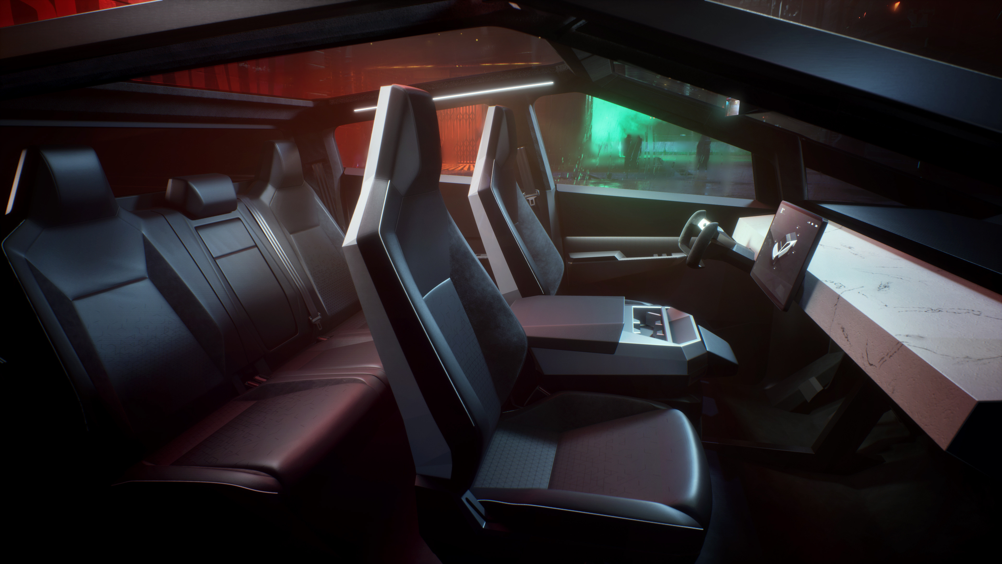 Салон Tesla Cybertruck