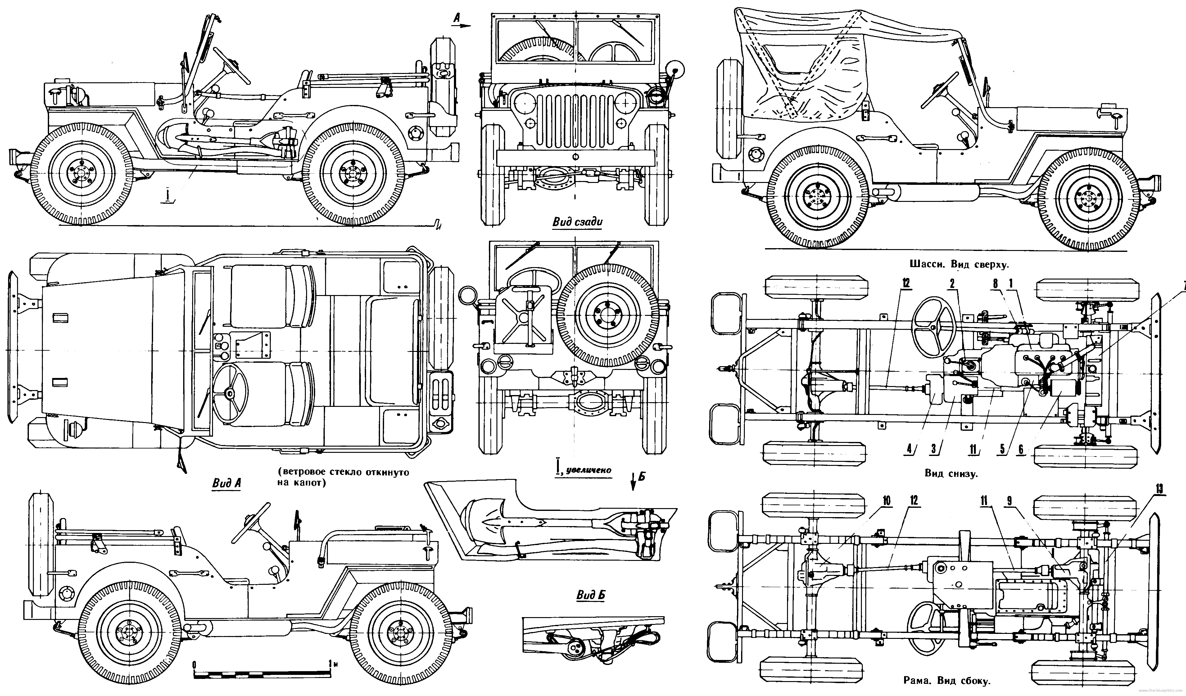 Чертеж Willys MB