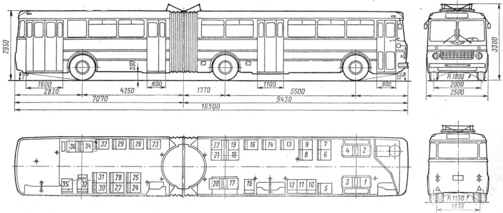 Чертеж Ikarus-180