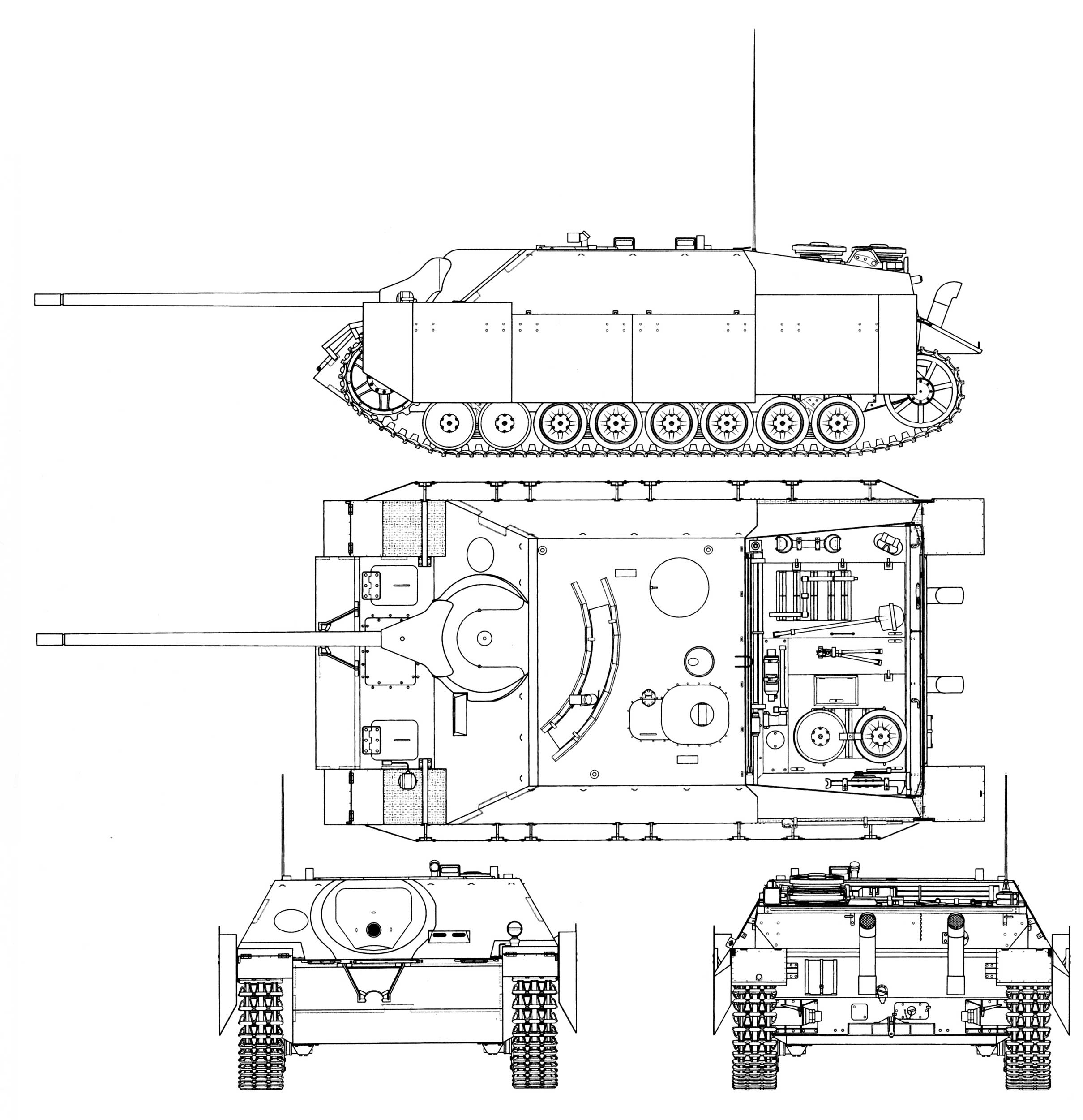 Чертеж JagdPz IV/70(V)