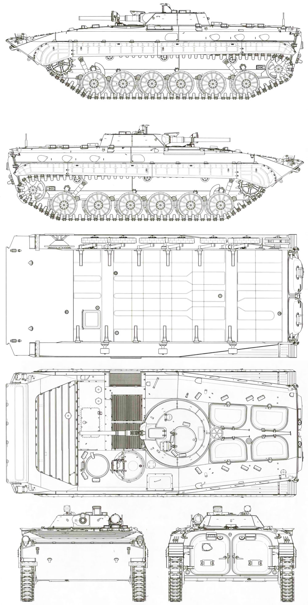 Чертеж БМП-1