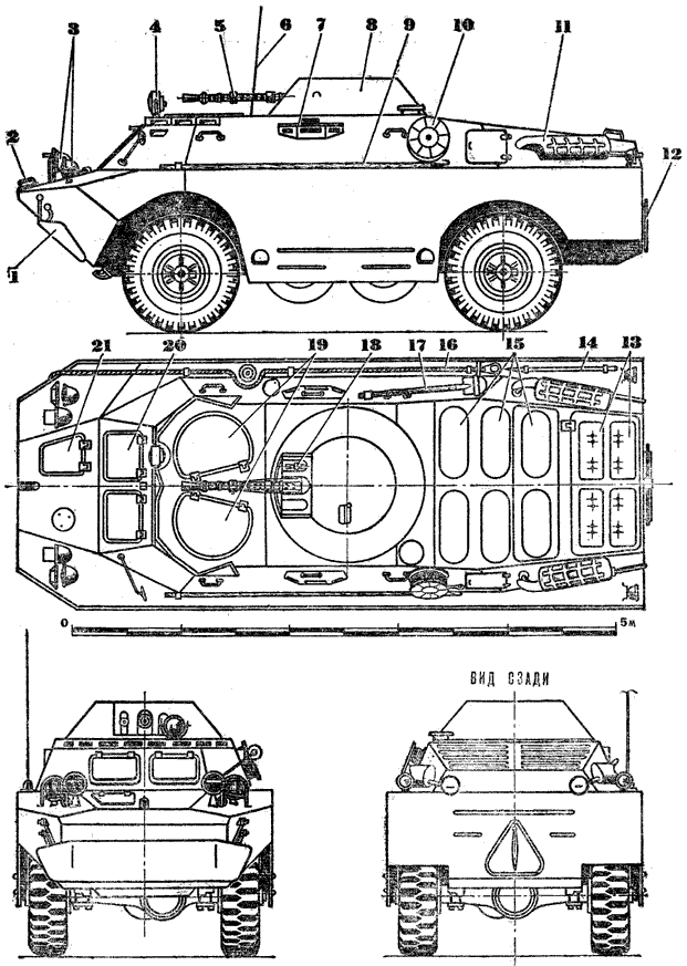 Чертеж БРДМ-2