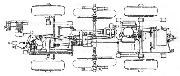 Схема шасси БРДМ-2