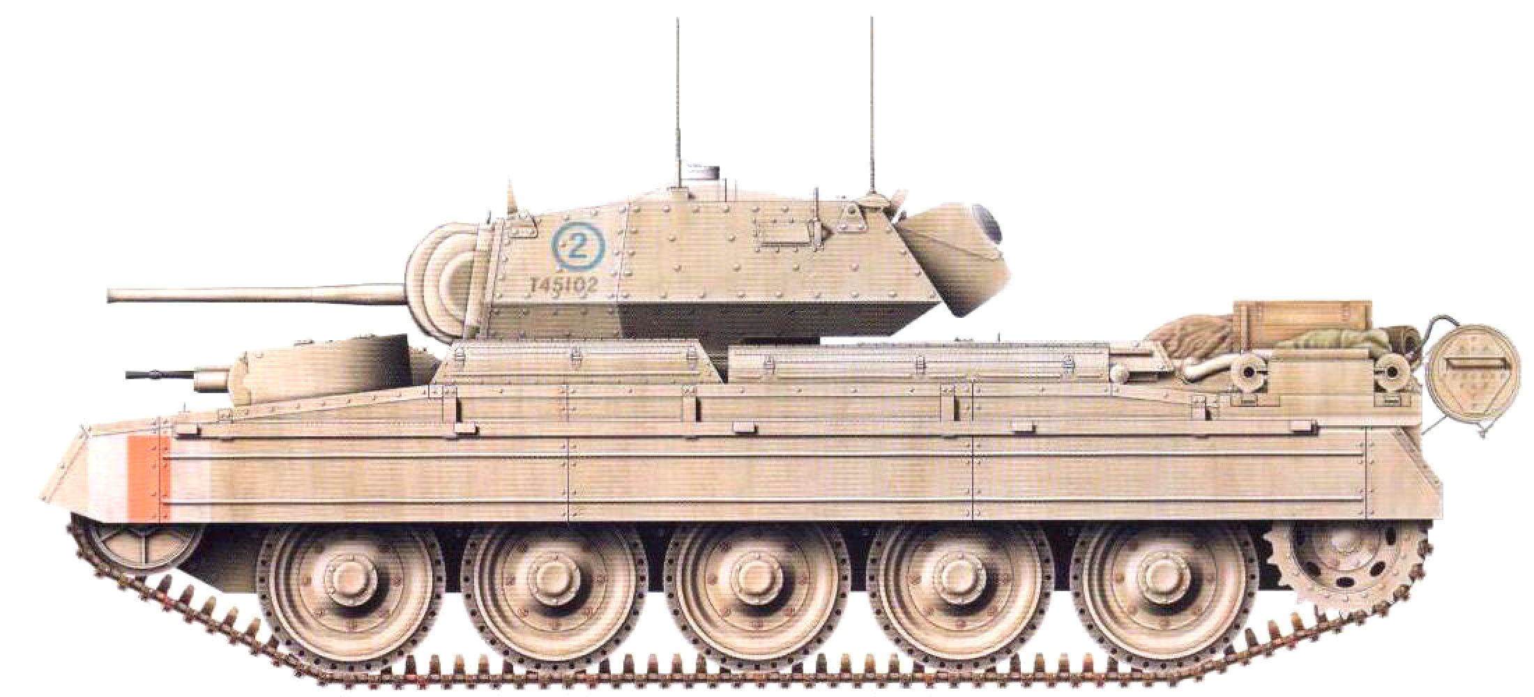 Силуэт танка Cruiser Mk.VIA «Crusader I»
