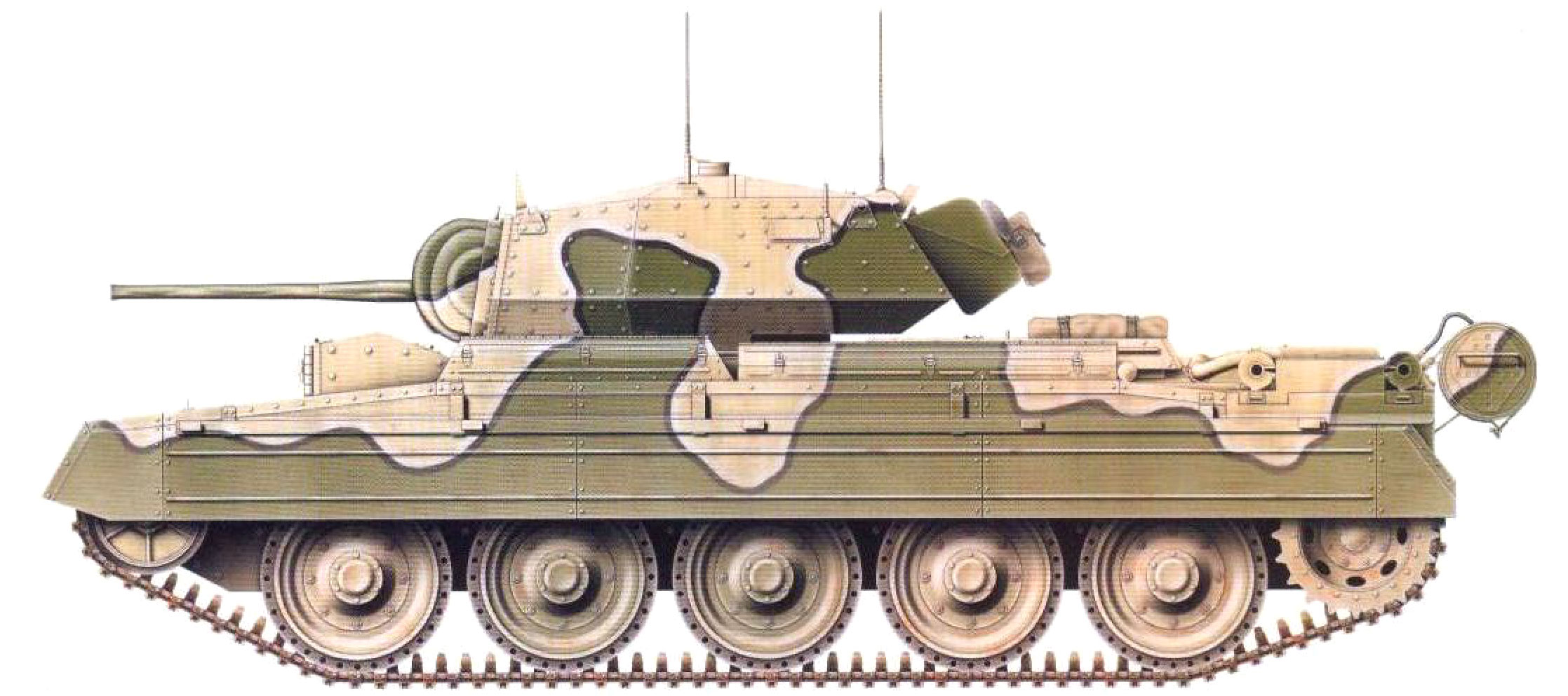 Силуэт танка Cruiser Mk.VIA «Crusader II»
