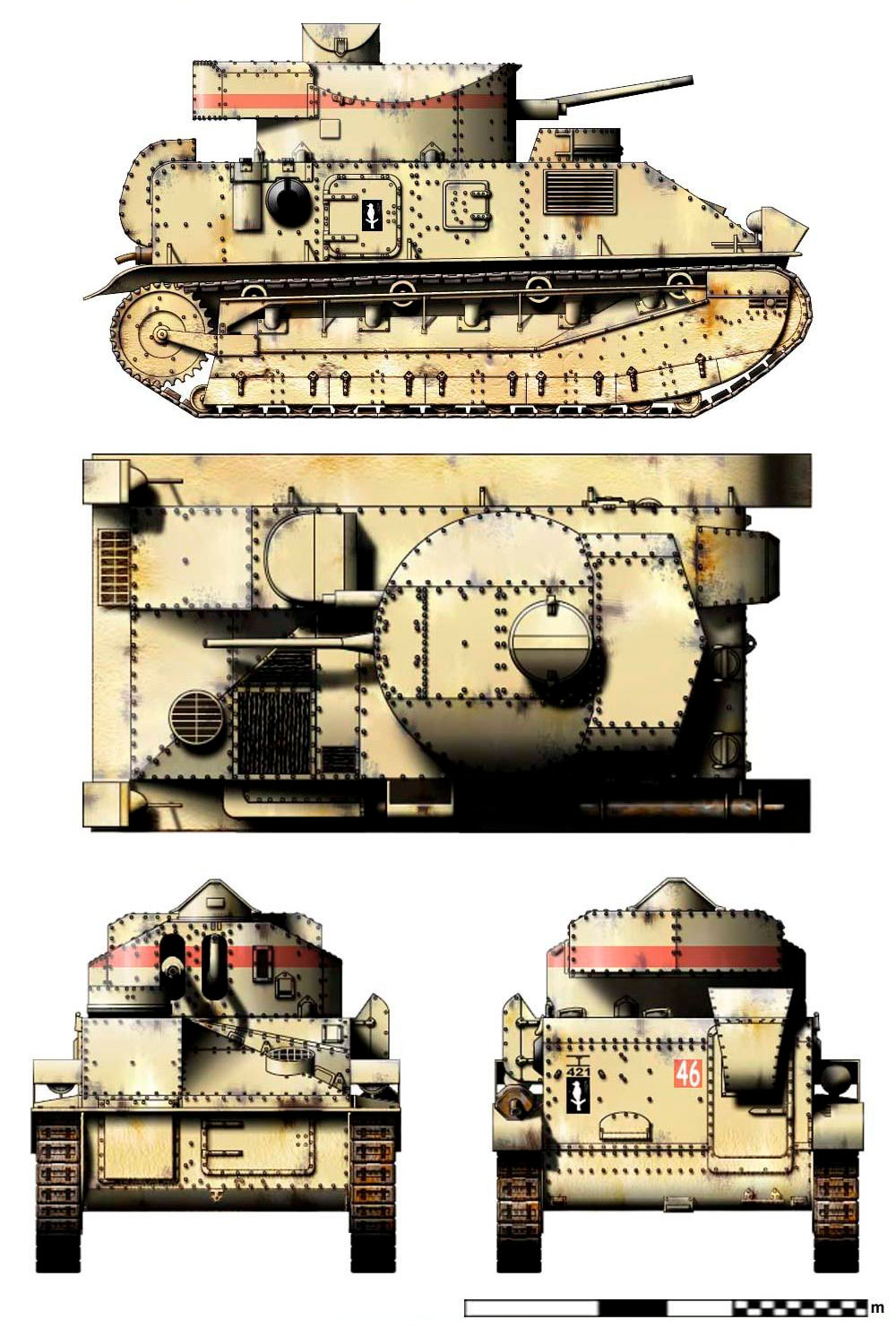 Чертеж Vickers Medium Mark II
