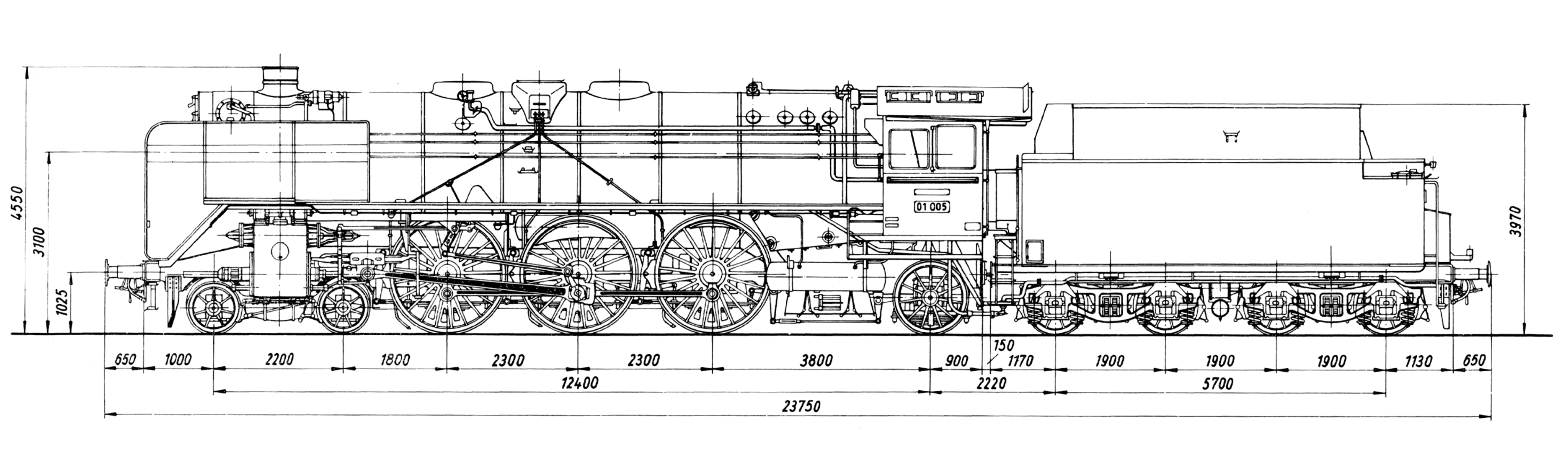 Чертеж паровоза Br 01