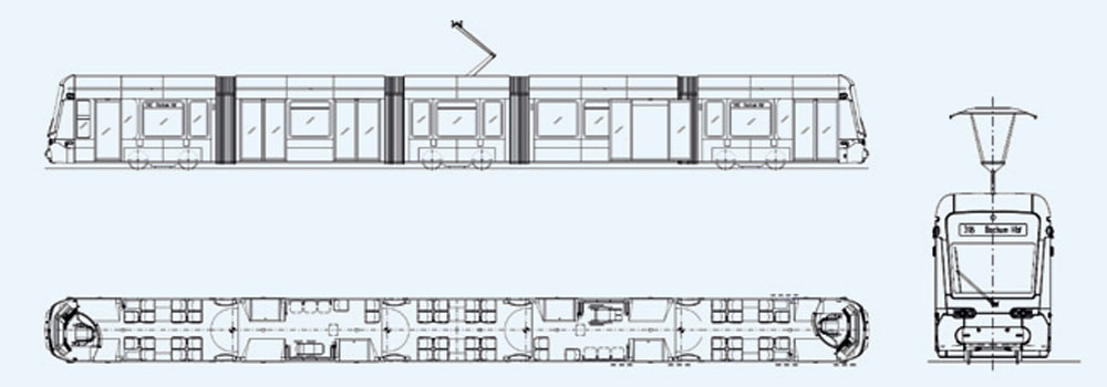 Чертеж Stadler Variobahn Bogestra