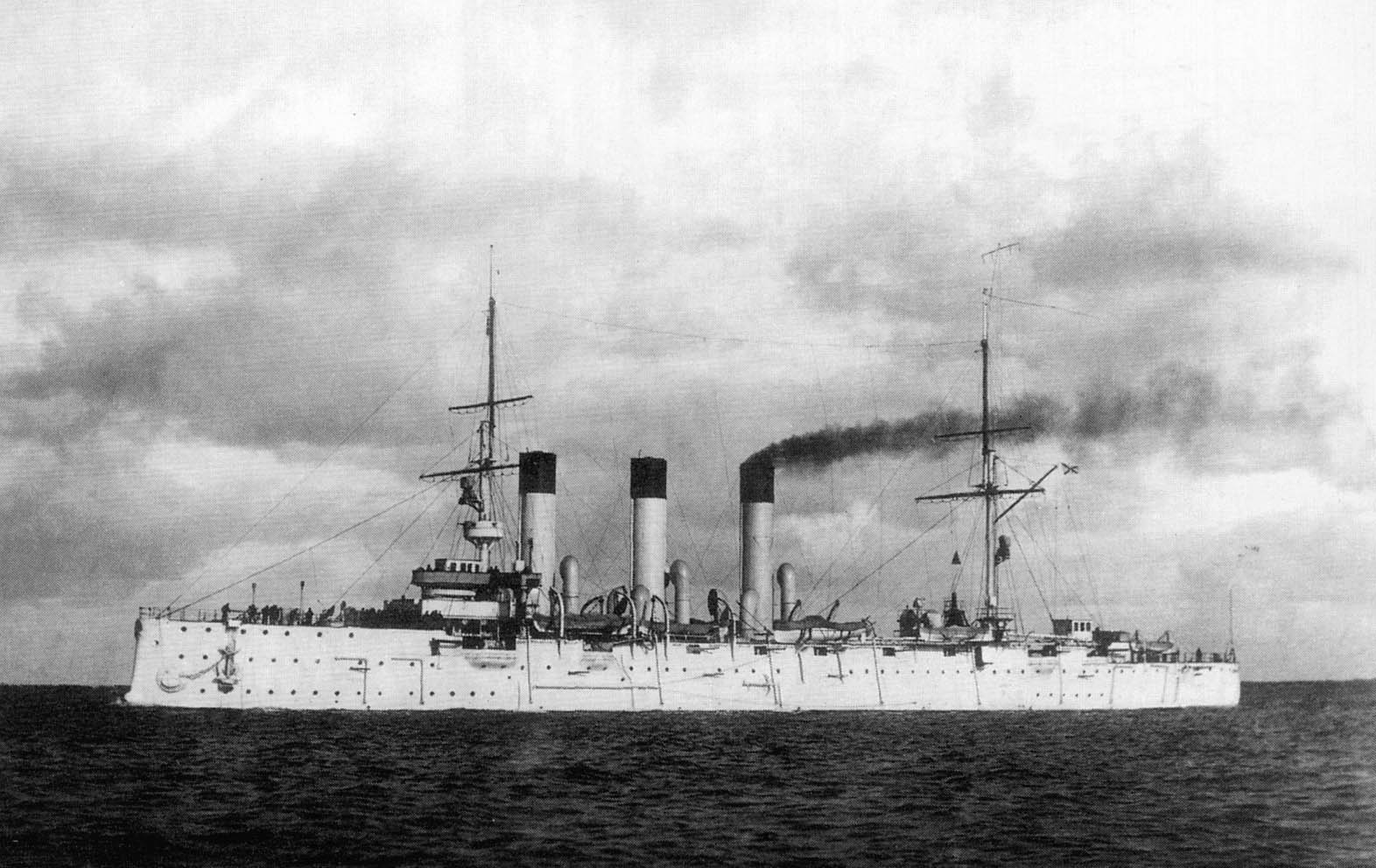 Крейсер Аврора на испытаниях 14 июня 1903 года