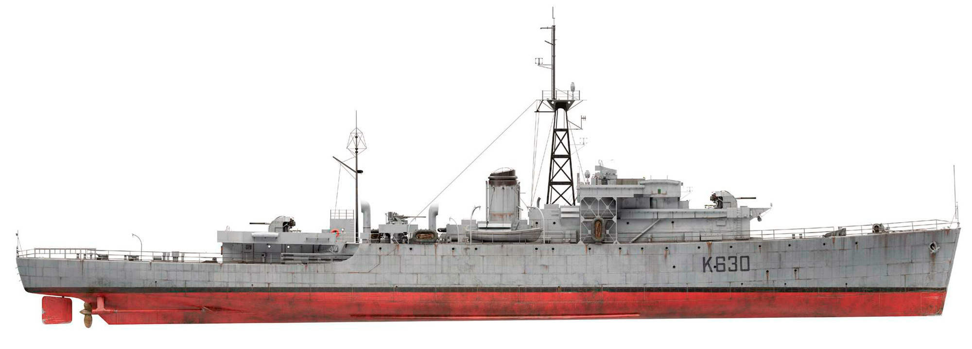 Силуэт миноносца HMS Cardigan Bay