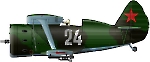 Силуэт истребителя И-153