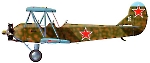 Силуэт самолета У-2