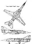 Чертеж МиГ-23
