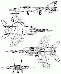 Чертеж самолета МиГ-25