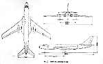 Чертеж Ту-104